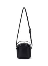 COW LEATHER METAL CLASP BOX BAG