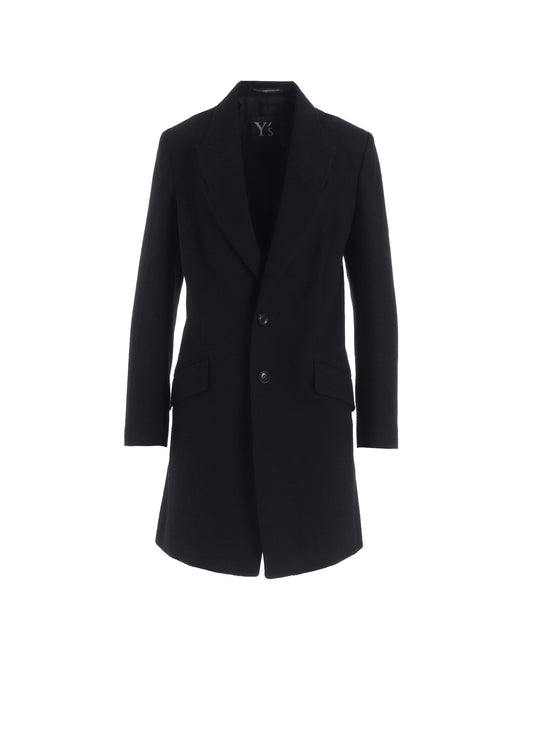 MILLING WOOL SERGE PEAKED LAPEL JACKET