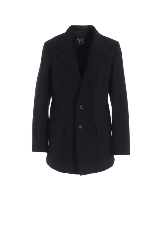 MILLING WOOL SERGE NOTCHED LAPEL JACKET