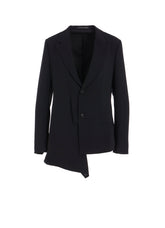 WOOL SERGE RIGHT CLOTH ASYMMETERIC JACKET