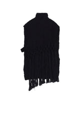 THICK SLUB JERSEY FRINGE VEST