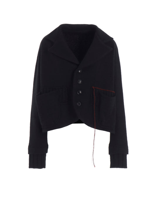 KNIT COMBINATION SHORT JACKET