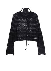 WOLE DESIGN MOHAIR KNITED SHORT PULLOVER