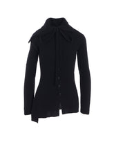DOUBLE COLLAR ASSYMETRIC CARDIGAN