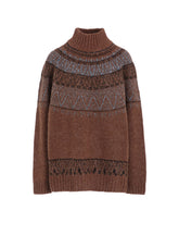 NORDIC DESIGN HIGH NECK KNIT PULLOVER