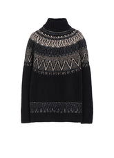 NORDIC DESIGN HIGH NECK KNIT PULLOVER