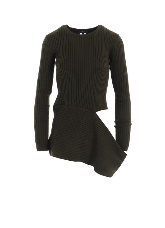 WOOL BREND PANEL KNIT