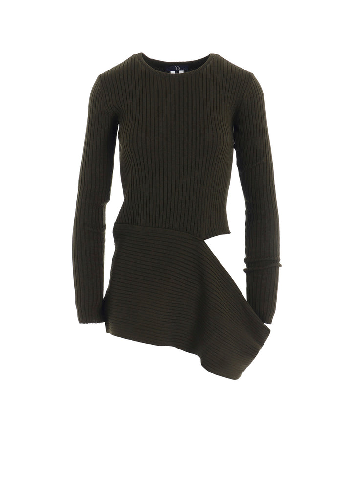 WOOL BREND PANEL KNIT