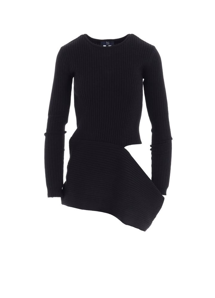 WOOL BREND PANEL KNIT