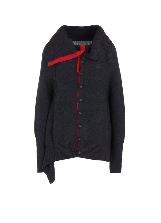 WOOL BREND DRAPED CARDIGAN