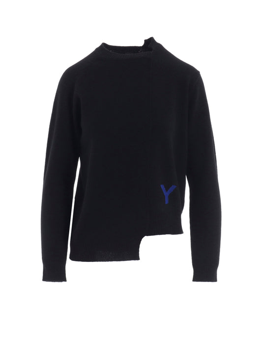 INTARSIA ASYMMETERIC PULLOVER