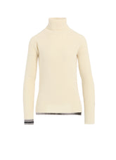 RIBBED HIGH NECK PULLOVER
