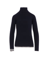 RIBBED HIGH NECK PULLOVER