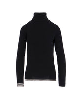 RIBBED HIGH NECK PULLOVER