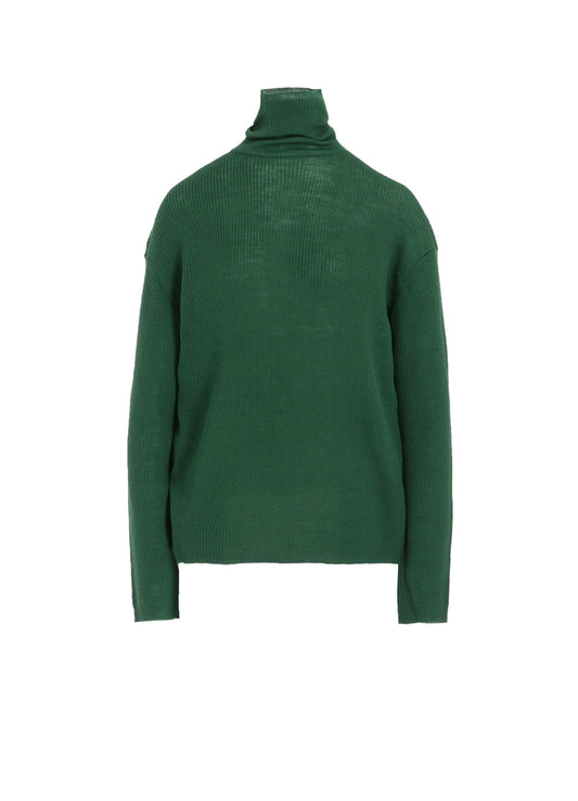 RIB OVERSIZED HIGH NECK KNIT