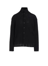 RIB HIGH NECK KNIT CARDIGAN