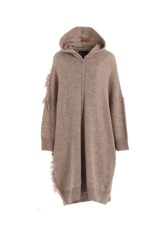 FRINGE JQ HOODED CARDIGAN