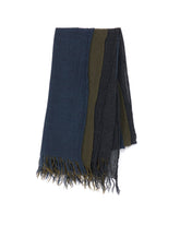 THREE-LAYERED WOOL SCARF