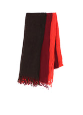 THREE-LAYERED WOOL SCARF
