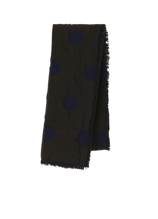 WOOL MILLING REVERSIBLE POLKA DOT SCARF