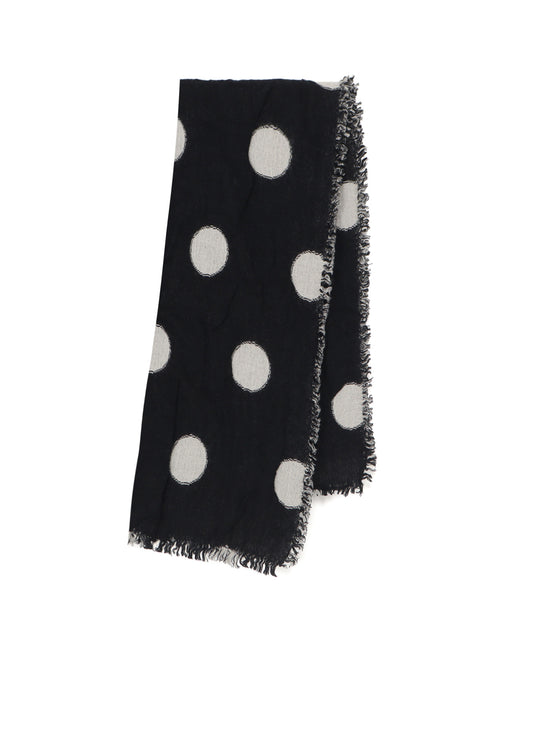 WOOL MILLING REVERSIBLE POLKA DOT SCARF