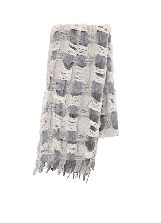 PLAID BOUCLE SCARF