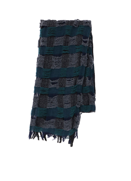PLAID BOUCLE SCARF