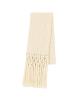 WOOL BLEND FRINGE SCARF
