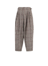 NEEDLE-PUNCHED DOUBLE TUCK WIDE PANTS