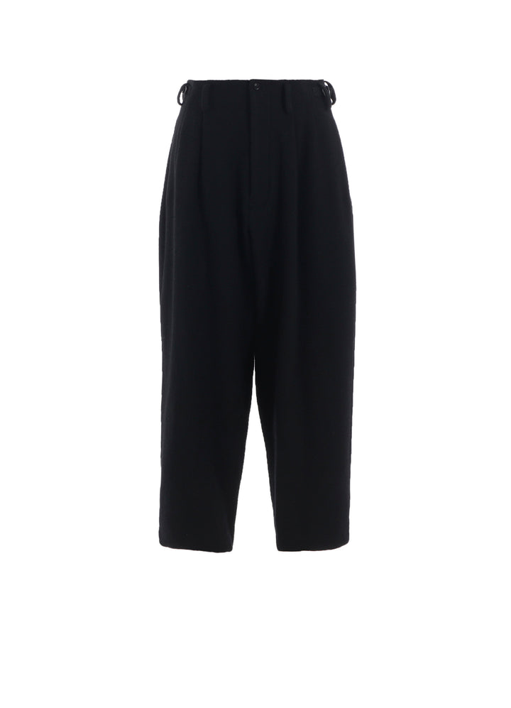 BIG HERRINGBONE DOUBLE TUCK WIDE PANTS