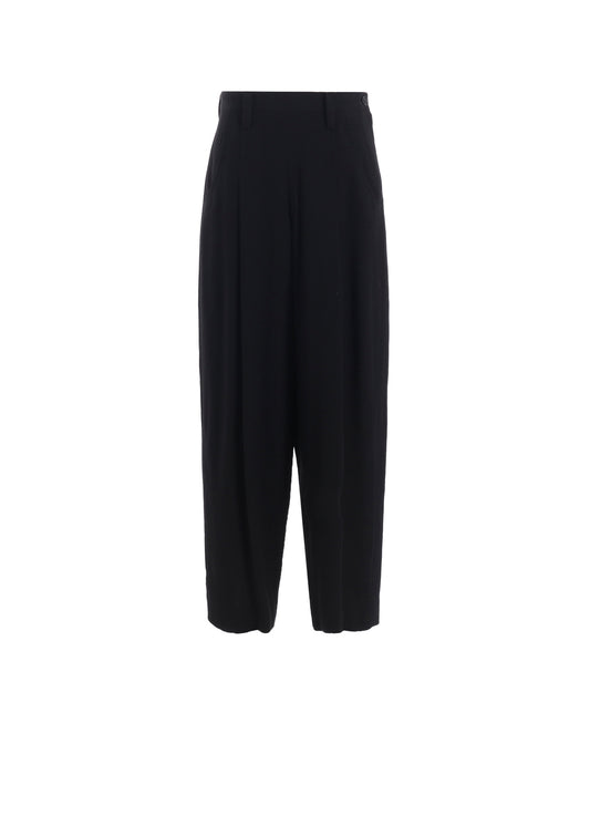 W/RY WASHER PROCESSED GAUZE SINGLE TUCK PANTS
