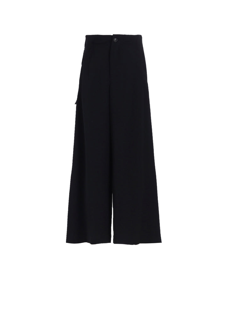 WOOL GABARDINE BELT PANTS