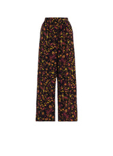FLOWER PRINT ELASTIC WAIST PANTS