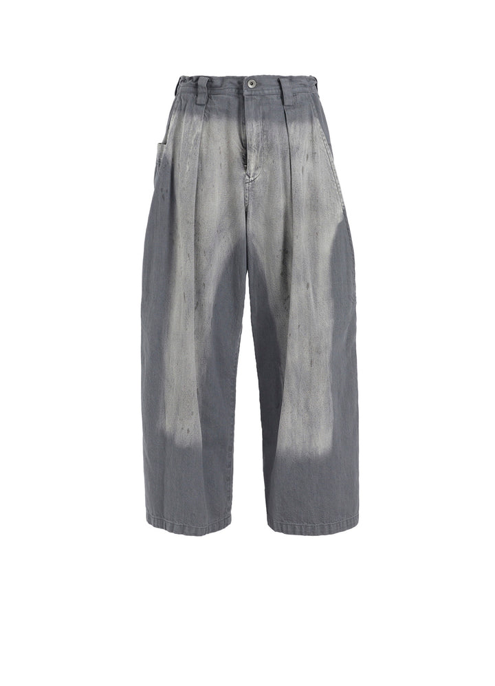 SPOTTED DENIM FRONT BIG POCKET PANTS