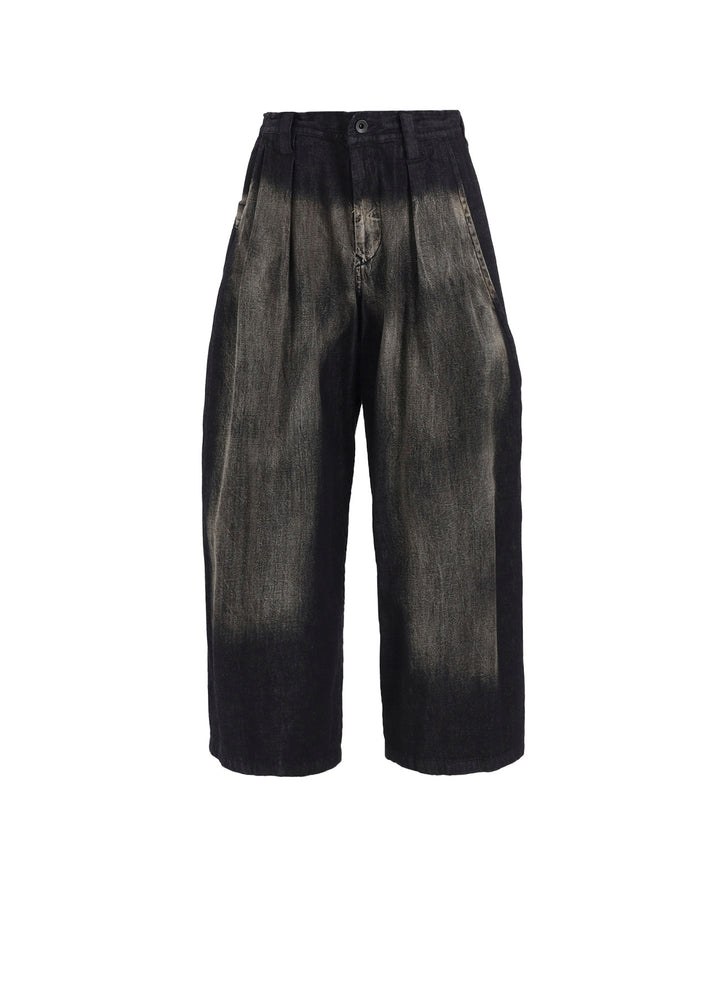 SPOTTED DENIM FRONT BIG POCKET PANTS