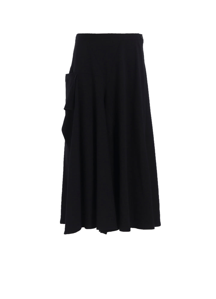 ASYMMETRIC COMBED FLEECE SKIRT