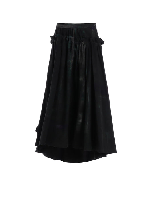 6OZ DENIM FRILL GATHERED SKIRT