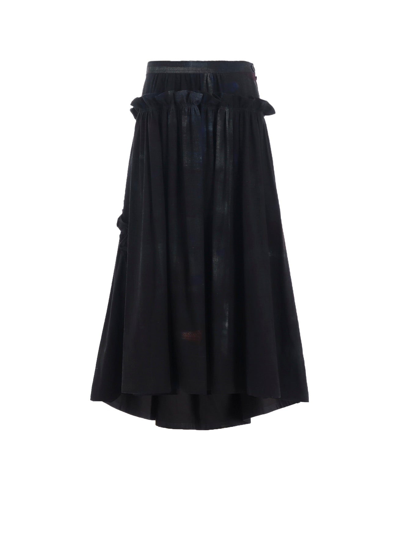 6OZ DENIM FRILL GATHERED SKIRT – THE SHOP YOHJI YAMAMOTO
