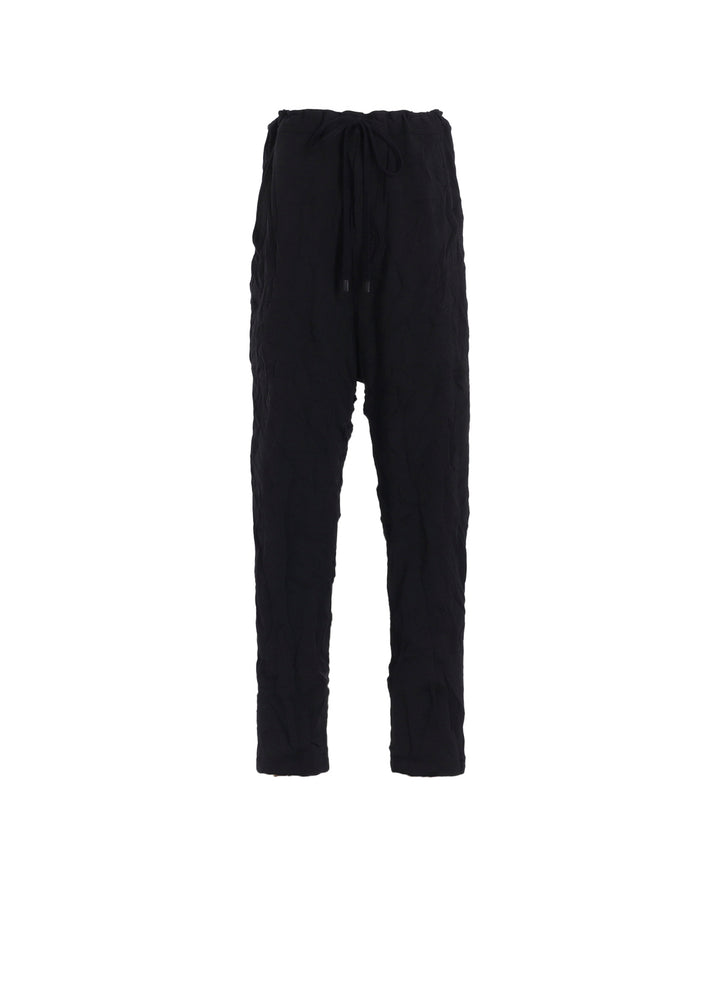 WRINKLE-EFFECT TAPERED PANTS