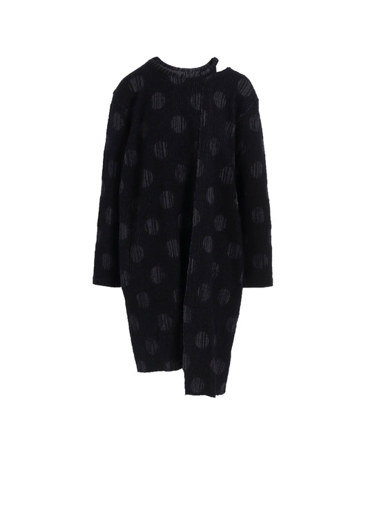 POLKA DOT JQ LEFT SIDE SLIDED LONG T