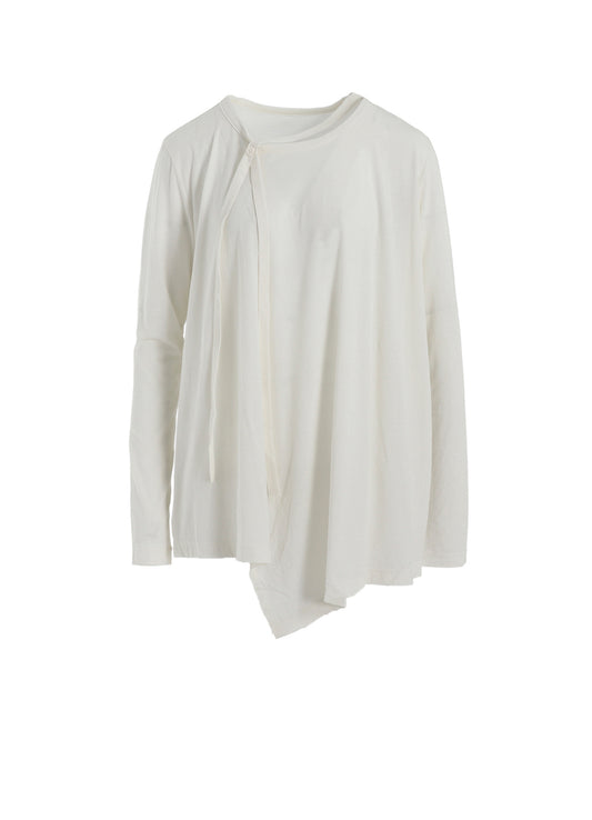 SOFT JERSEY STRING COLLAR LONG T