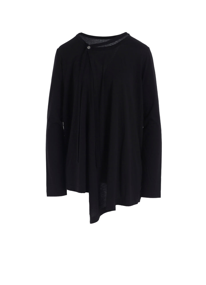 SOFT JERSEY STRING COLLAR LONG T