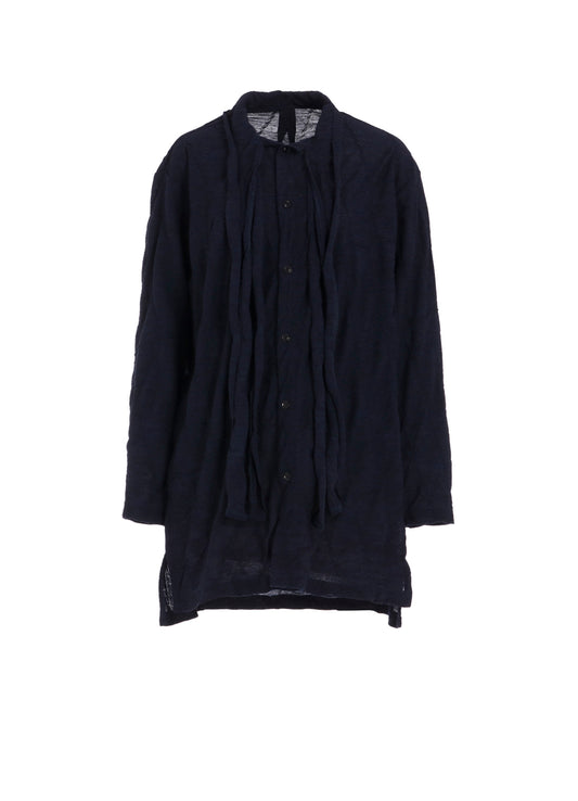DIAGONAL CABLE JQ BOW TIE BLOUSE T