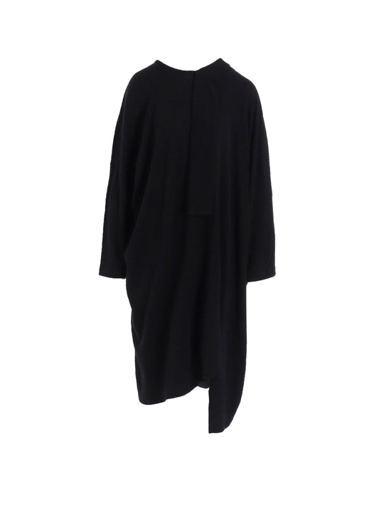 SOFT GAUZE JERSEY ASYMMETRIC DRAPE DRESS