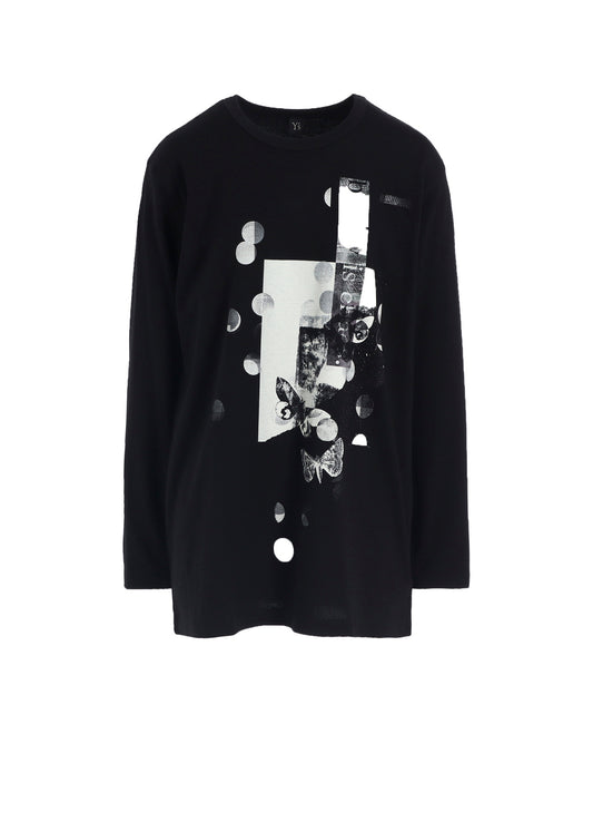 POLKA DOT / BUTTERFLY PRINT LONG SLEEVE T