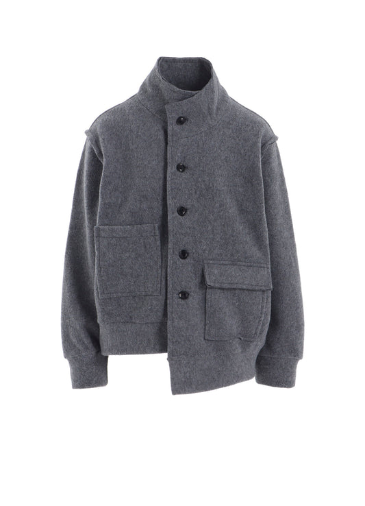 W/NY FLEECE ASYMMETRIC BLOUSON