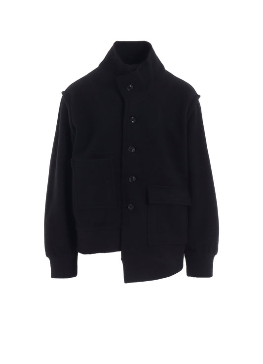 W/NY FLEECE ASYMMETRIC BLOUSON