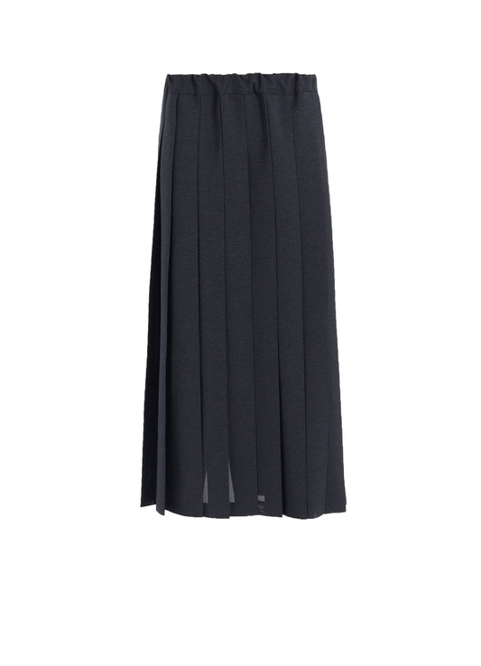 LENO CLOTH HOUNDSTOOTH PLETED APRON SKIRT