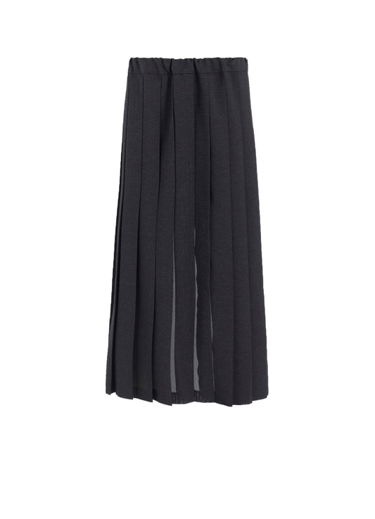 LENO CLOTH HOUNDSTOOTH PLETED APRON SKIRT