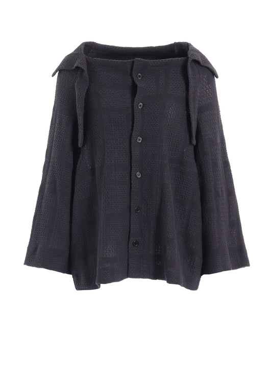 GEOMETRIC SHEER JQ COLLARED RAGLAN CD